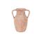 12" Pink Antique-Style Ceramic Vase with Handles